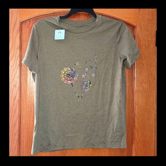 Dandelion Army Green Tshirt - Picture 2 of 6